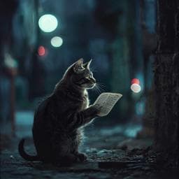 Midnight Stray Cat's Poem