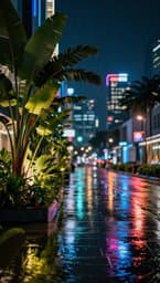 Neon Rain in Singapore