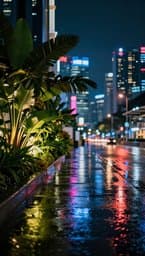 Neon Rain in Singapore