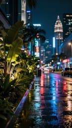 Neon Rain in Singapore
