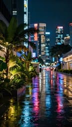 Neon Rain in Singapore