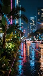 Neon Rain in Singapore