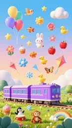 Count Along the Rainbow Train