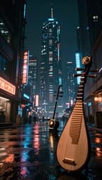Futuristic Hong Kong Night
