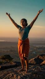 ඇය නැගිටිනවා