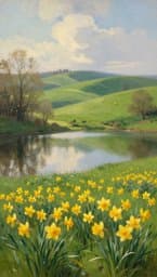 Daffodils and Clouds
