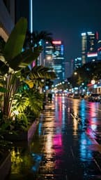 Neon Rain in Singapore