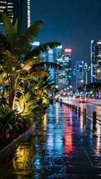 Neon Rain in Singapore