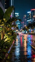 Neon Rain in Singapore