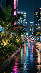 Neon Rain in Singapore