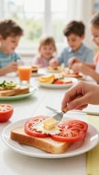 Tomatenbutter auf dem Brot