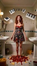 A Lady Named Cheddar Bathed In Chips And Ketchup