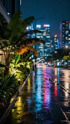 Neon Rain in Singapore