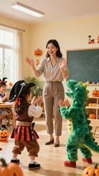 Pirate and Dino Halloween Rain Dance