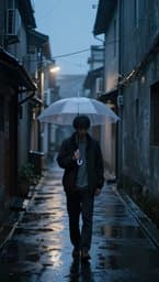 문 앞의 우산 (Umbrella in Front of the Door)
