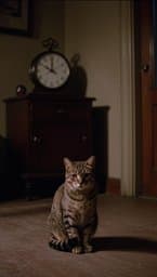 Lonely Cat in the Dark
