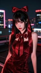Dark Red Bow