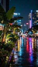 Neon Rain in Singapore