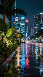 Neon Rain in Singapore