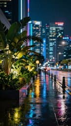 Neon Rain in Singapore