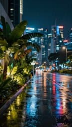 Neon Rain in Singapore