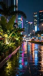 Neon Rain in Singapore