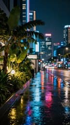 Neon Rain in Singapore
