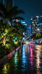 Neon Rain in Singapore