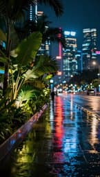 Neon Rain in Singapore