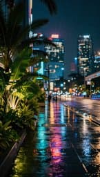 Neon Rain in Singapore