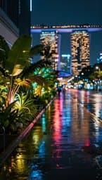 Neon Rain in Singapore