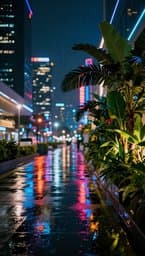 Neon Rain in Singapore