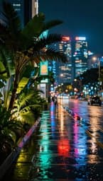 Neon Rain in Singapore