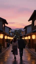 夕暮れの微笑み
