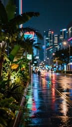 Neon Rain in Singapore