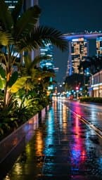 Neon Rain in Singapore