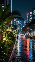 Neon Rain in Singapore