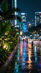 Neon Rain in Singapore