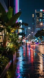 Neon Rain in Singapore