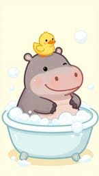 Little Hippo's Bath Time