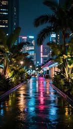 Neon Rain in Singapore