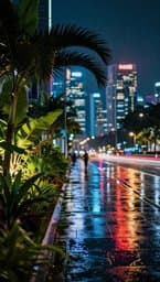Neon Rain in Singapore