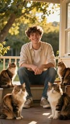 William and His Feline Friends