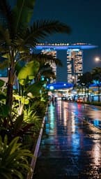 Neon Rain in Singapore