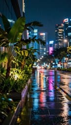 Neon Rain in Singapore