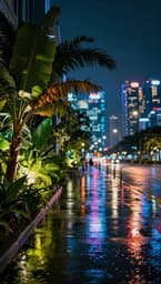 Neon Rain in Singapore