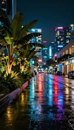 Neon Rain in Singapore