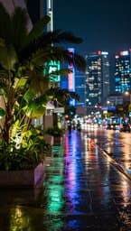 Neon Rain in Singapore