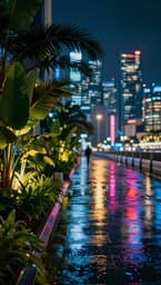 Neon Rain in Singapore