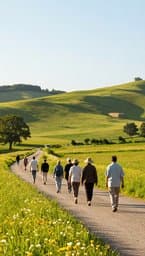 Weg über das Feld